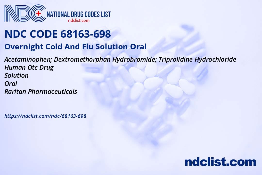 NDC 68163-698 Overnight Cold And Flu Solution Oral