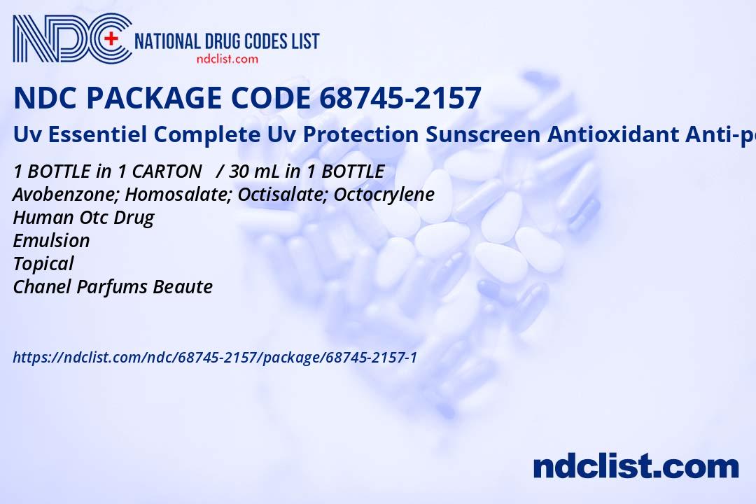NDC Package 6874521571 Uv Essentiel Complete Uv Protection Sunscreen