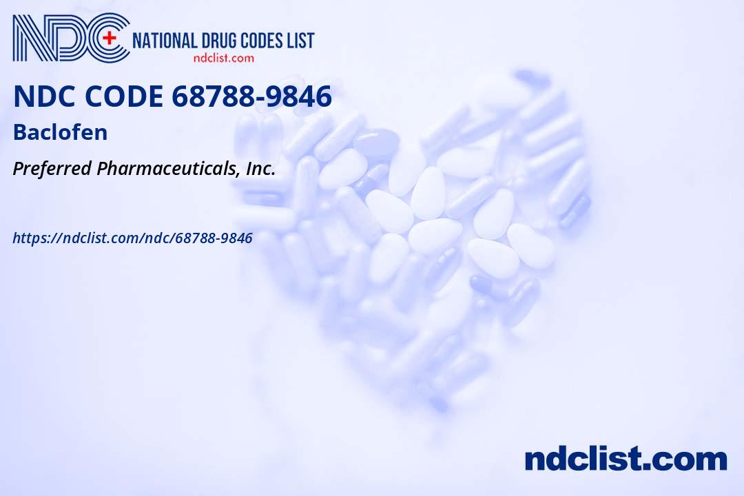 Baclofen NDC 68788-9846