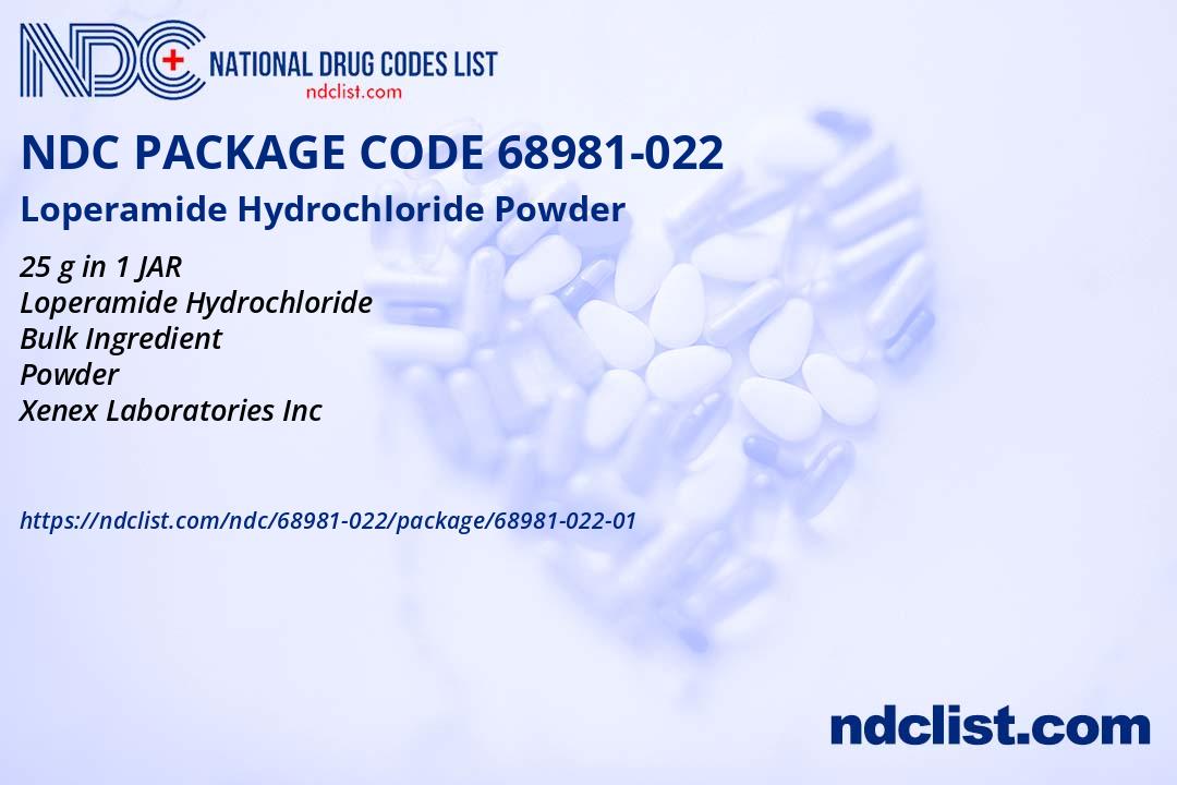 Loperamide Powder Loperamide Hydrochloride Powder- NDC68981-022-01