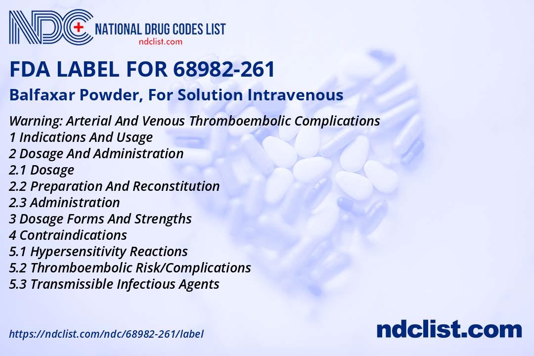 FDA Label for Balfaxar Powder, For Solution Intravenous - Indications ...