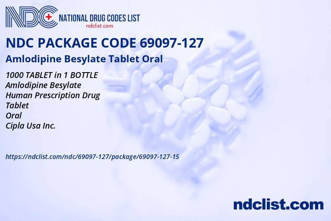 Amlodipine Besylate Tablet- NDC69097-127-15