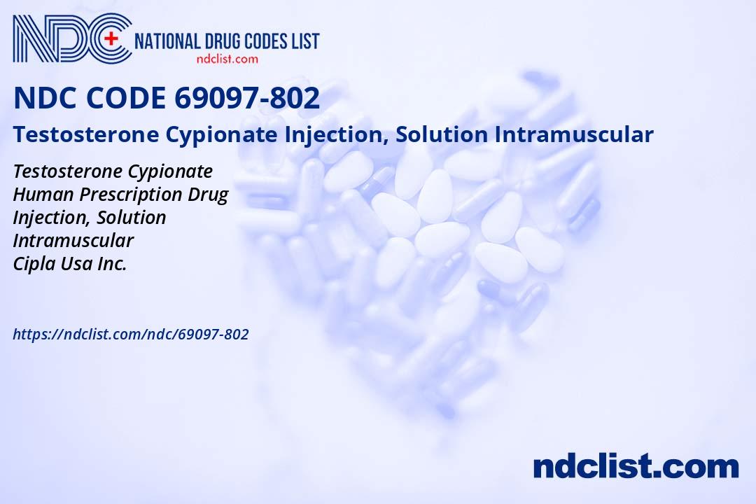NDC 69097802 Testosterone Cypionate Injection, Solution Intramuscular