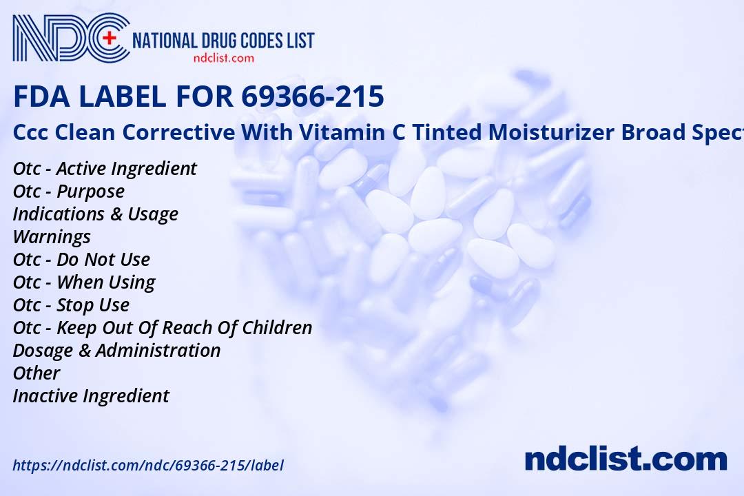 Ccc Clean Corrective With Vitamin - FDA Label NDC 69366-215