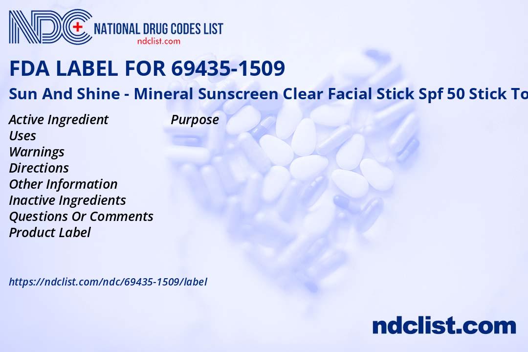 Labels F Sun Sun And Shine - Mineral Sunsc FDA Label - NDC 69435-1509