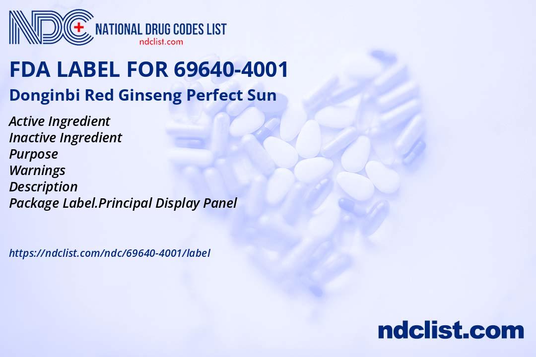 Donginbi Red Ginseng- FDA Label NDC69640-4001