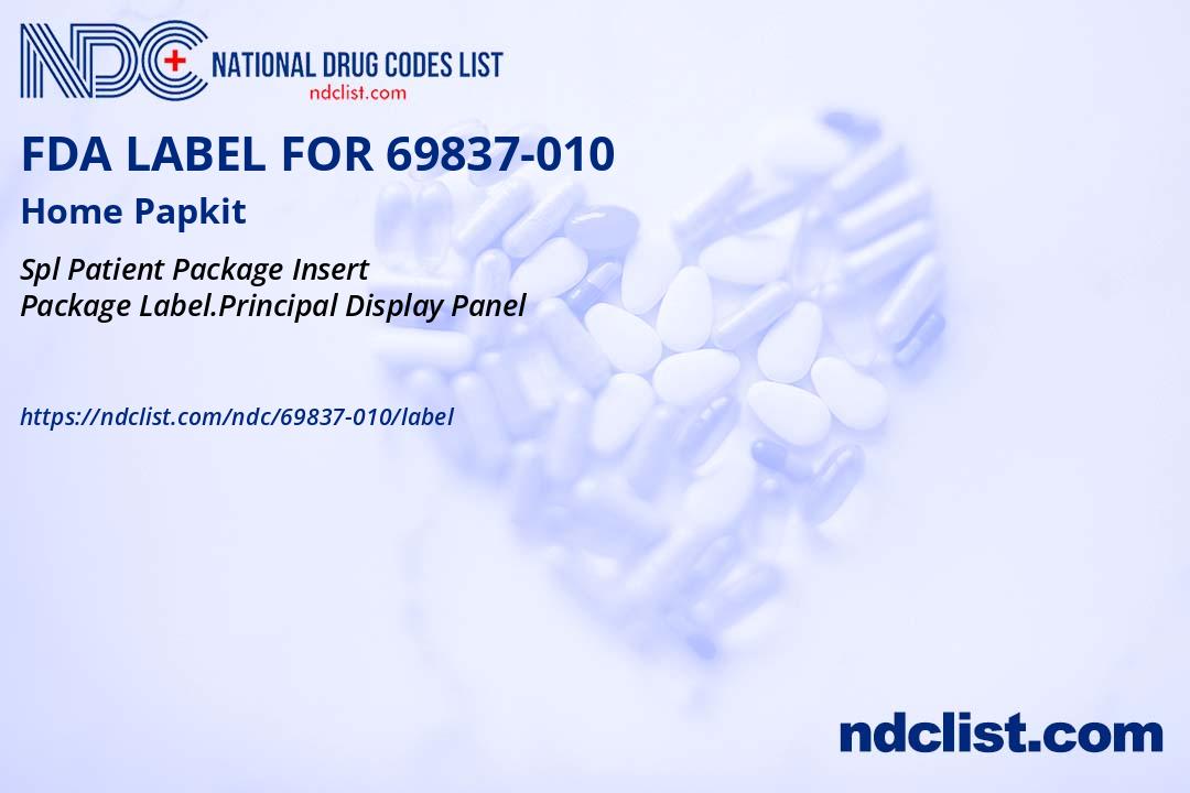 Home Papkit FDA Label - NDC 69837-010
