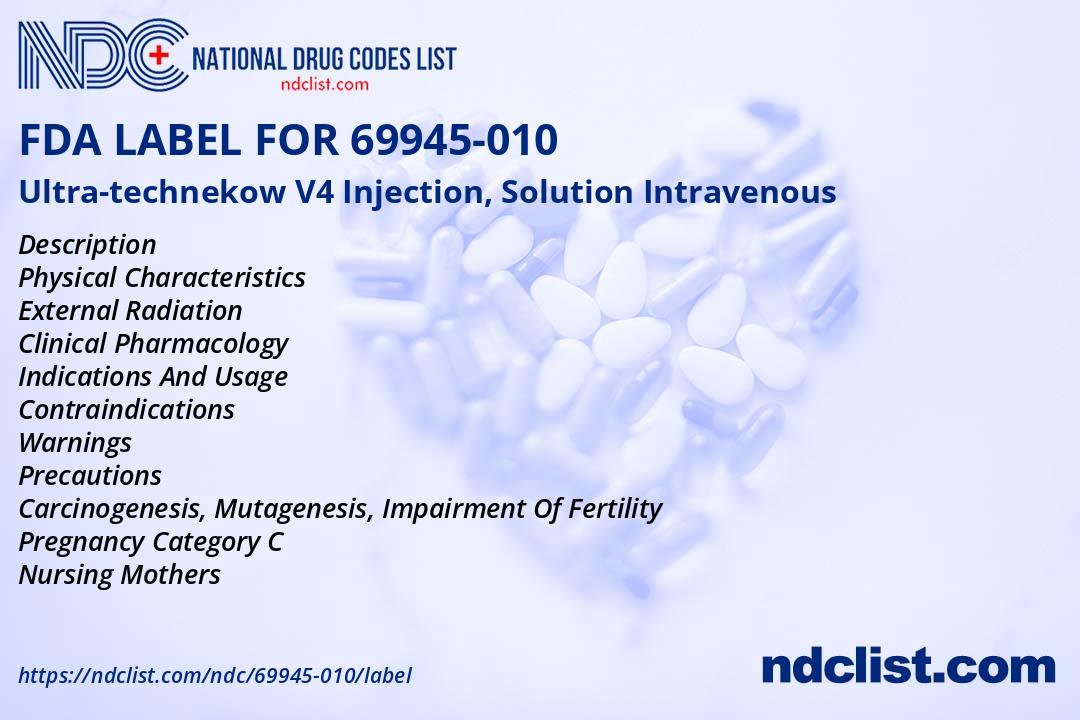FDA Label for Ultratechnekow V4 Injection, Solution Intravenous