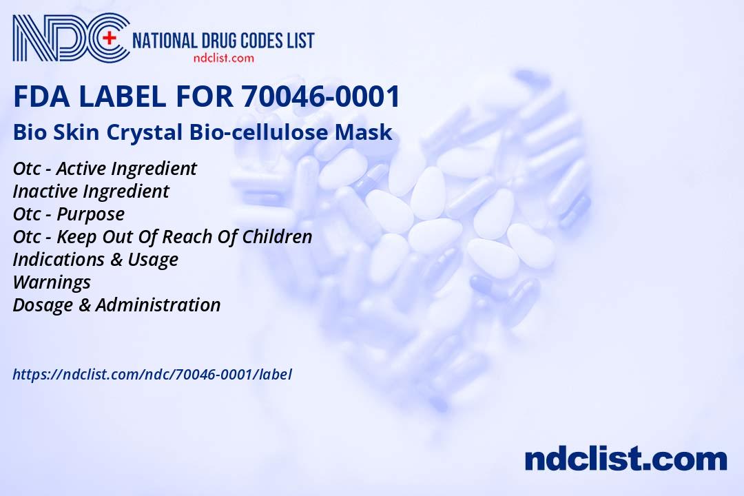 Bio Skin Crystal Bio-cellulose M - FDA Label NDC 70046-0001
