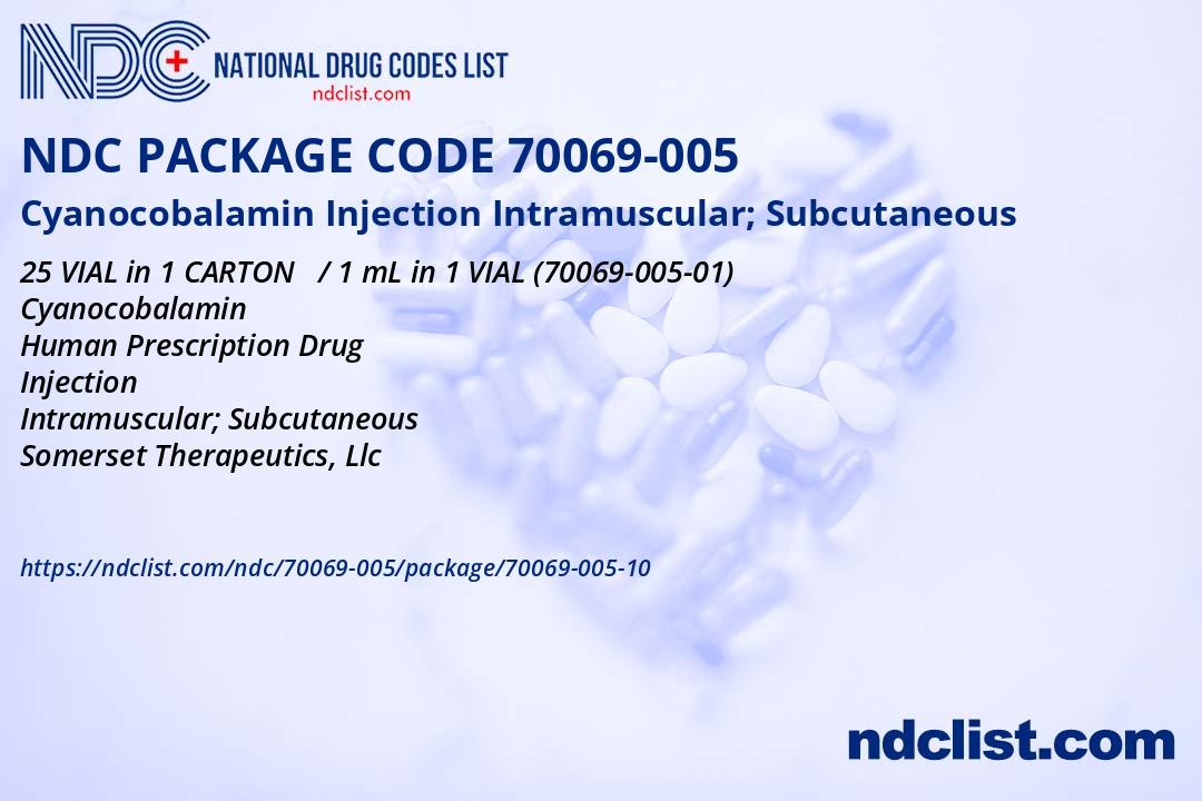 vitamin b12 injection cpt code Cyanocobalamin Injection- NDC70069-005-10