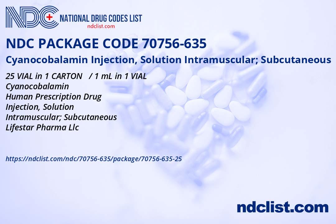Cyanocobalamin Injection, Solution- NDC70756-635-25