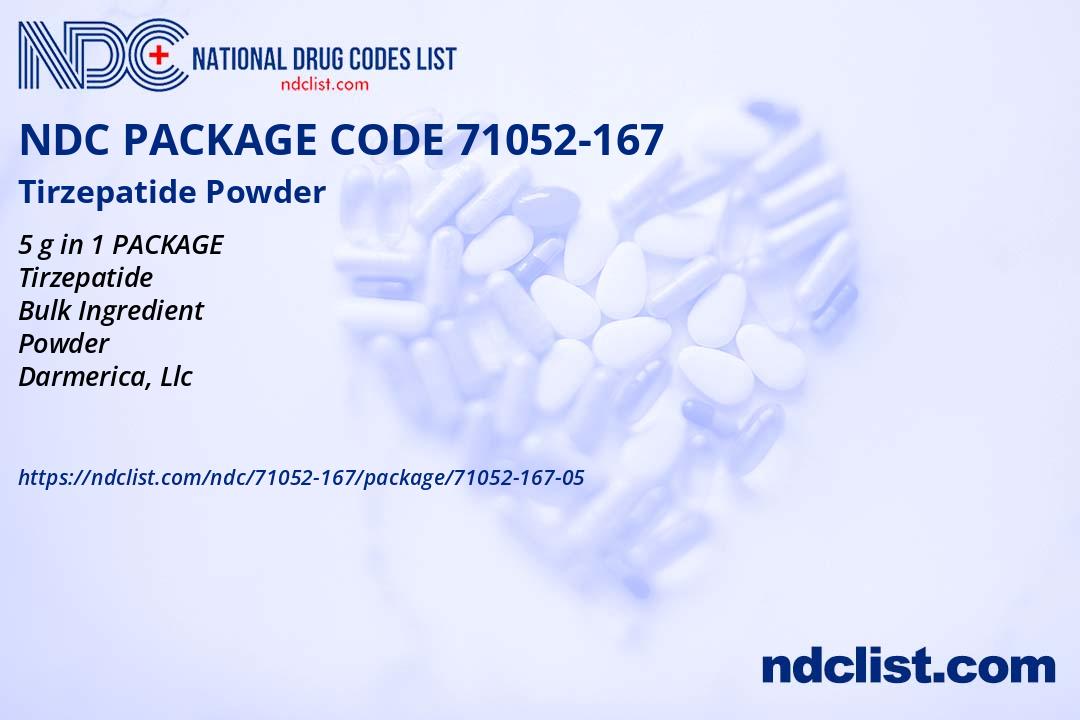 tirzepatide cpt code Tirzepatide Powder- NDC71052-167-05