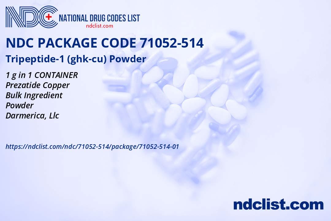 Tripeptide-1 (ghk-cu) Powder NDC Package 71052-514-01