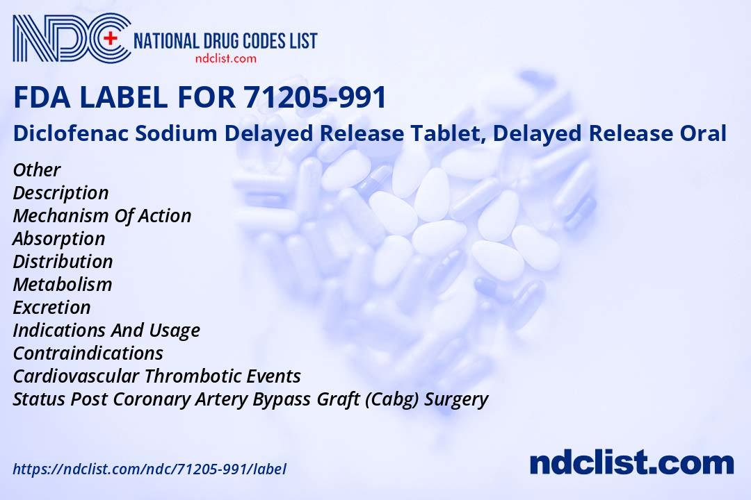 FDA Label for Diclofenac Sodium Delayed Release Tablet, Delayed Release ...