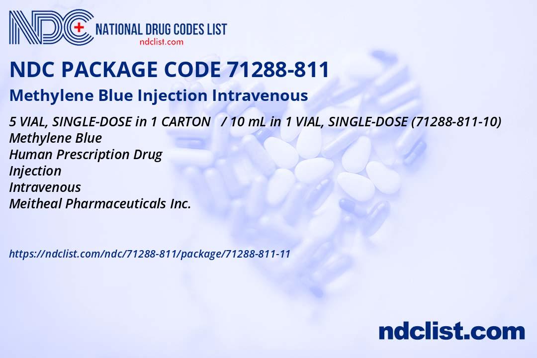 NDC Package 71288-811-11 Methylene Blue Injection Intravenous