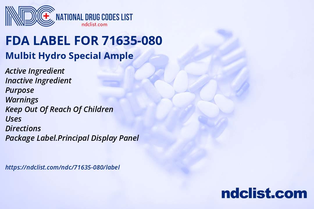 Hydro Inject Label Mulbit Hydro Special Ample- FDA Label NDC71635-080