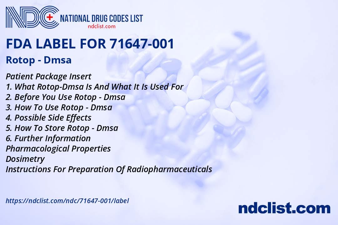 Rotop - Dmsa FDA Label - NDC 71647-001