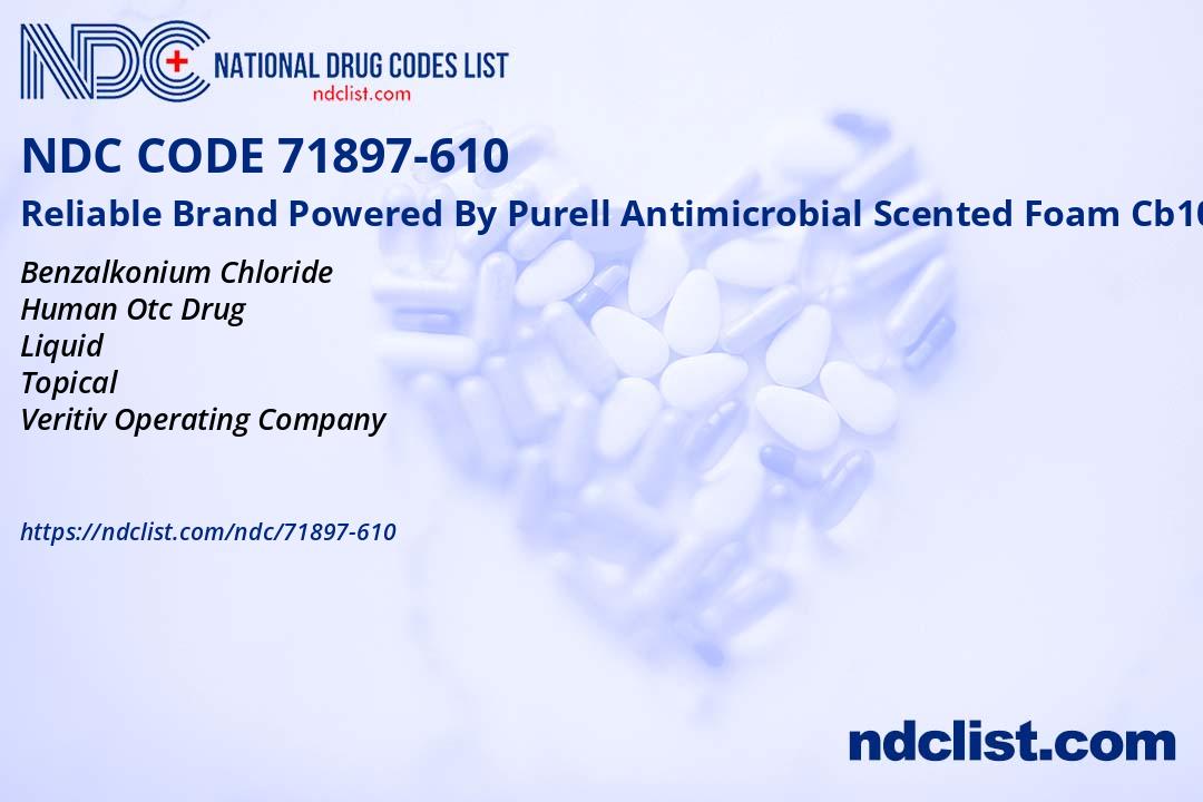 NDC 71897-610 Reliable Brand Powered By Purell Antimicrobial Scented ...
