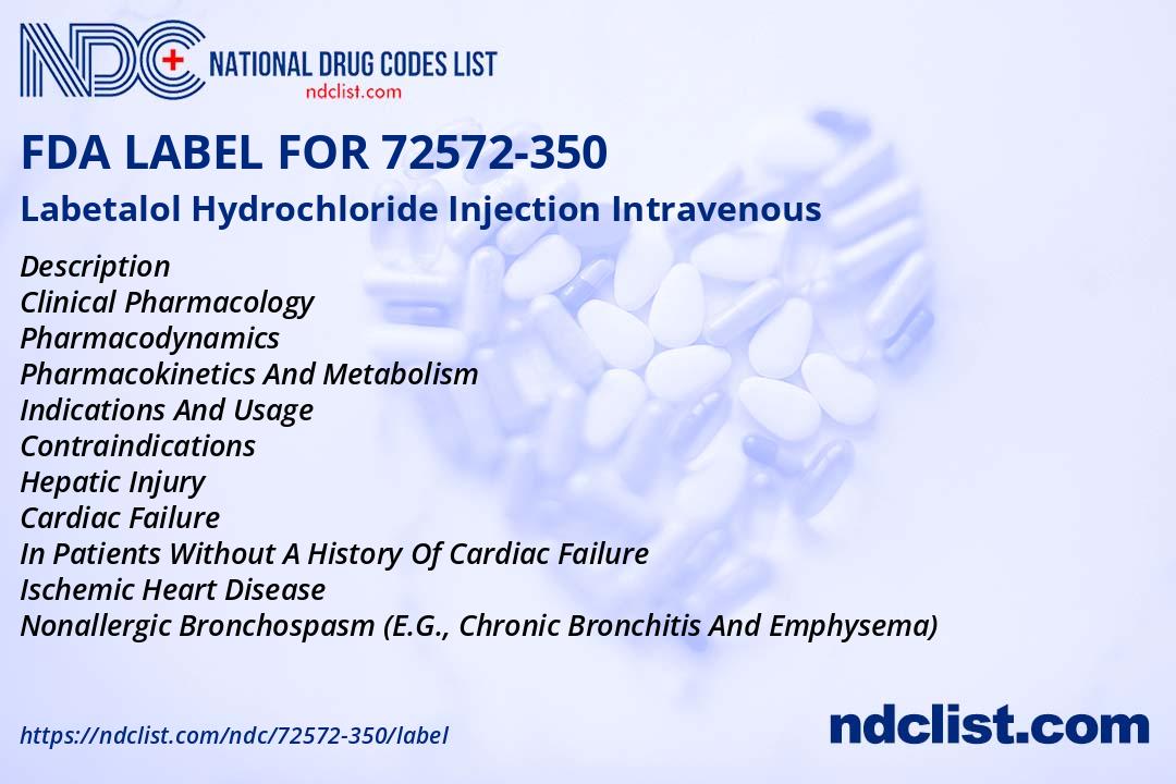 Labal Injection FDA Label for Labetalol Hydrochloride Injection Intravenous ...