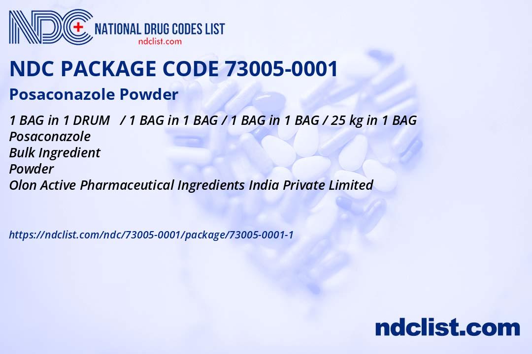 Posaconazole Powder - NDC 73005-0001-1