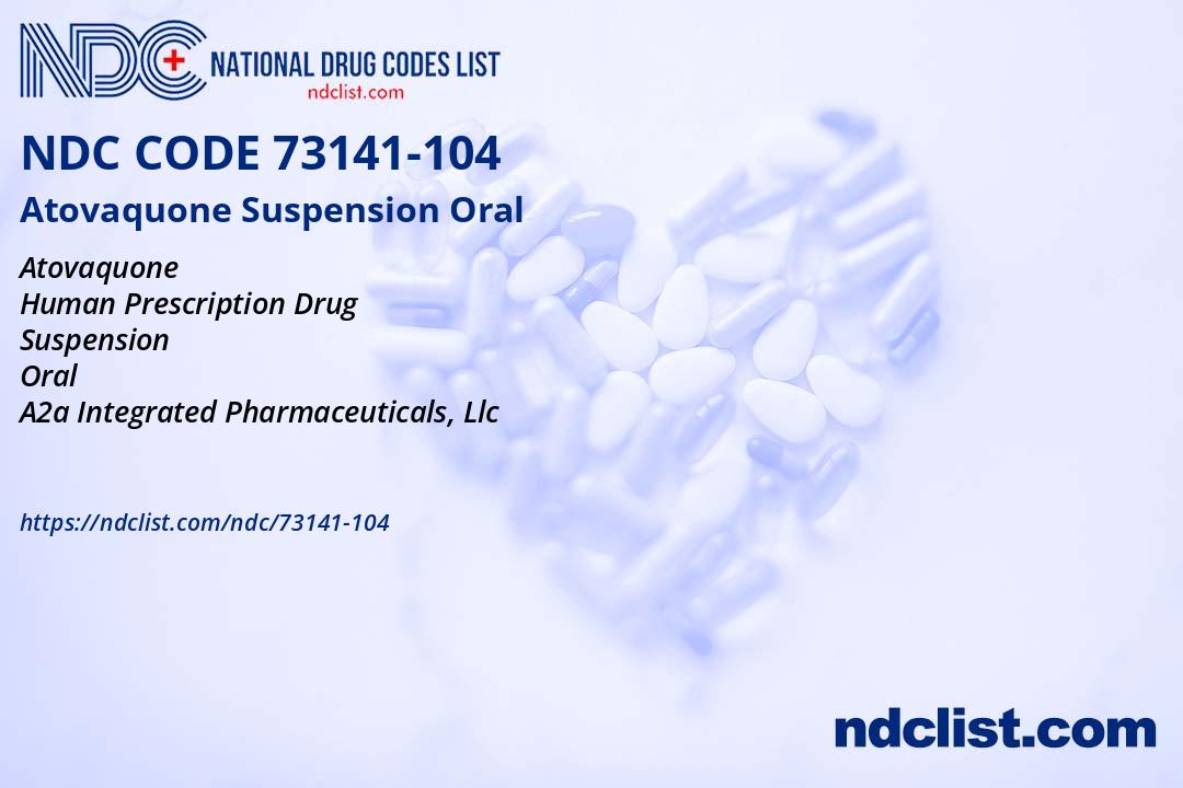 NDC 73141-104 Atovaquone Suspension Oral