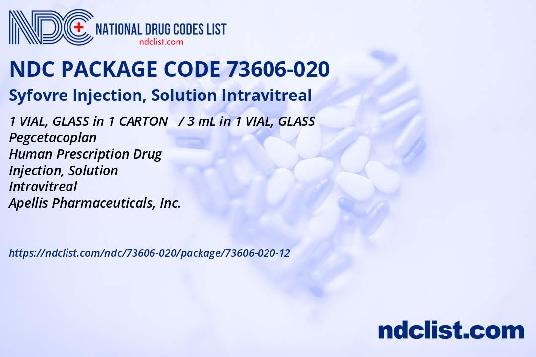 Syfovre Injection, Solution NDC Package 73606-020-12