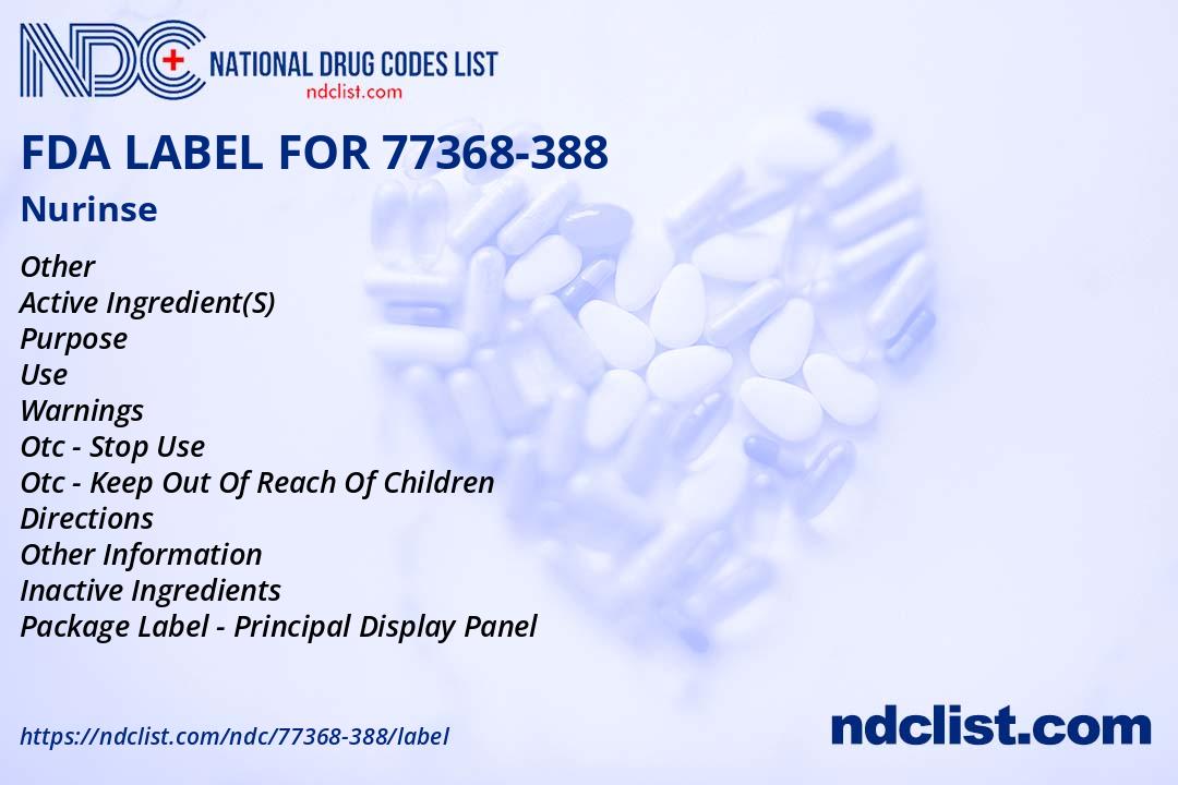 FDA Label for Nurinse - Indications, Usage & Precautions