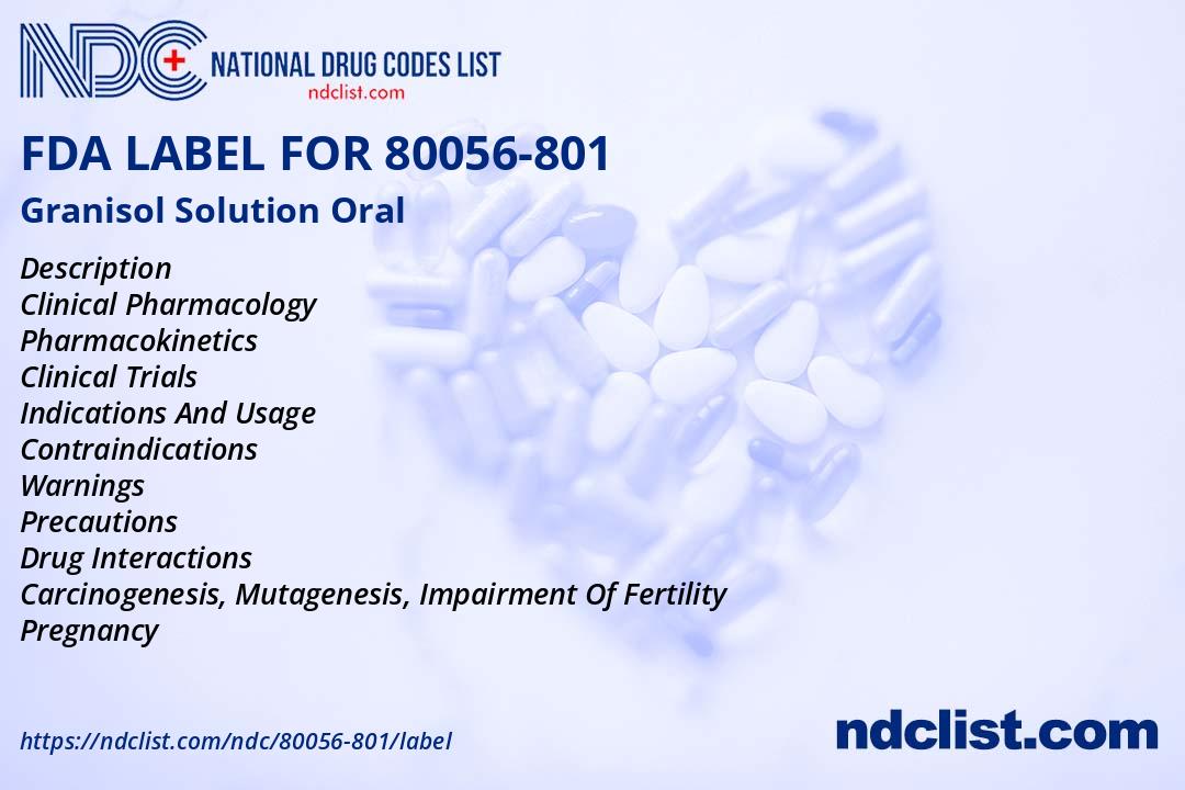 Granisol Solution- FDA Label NDC80056-801