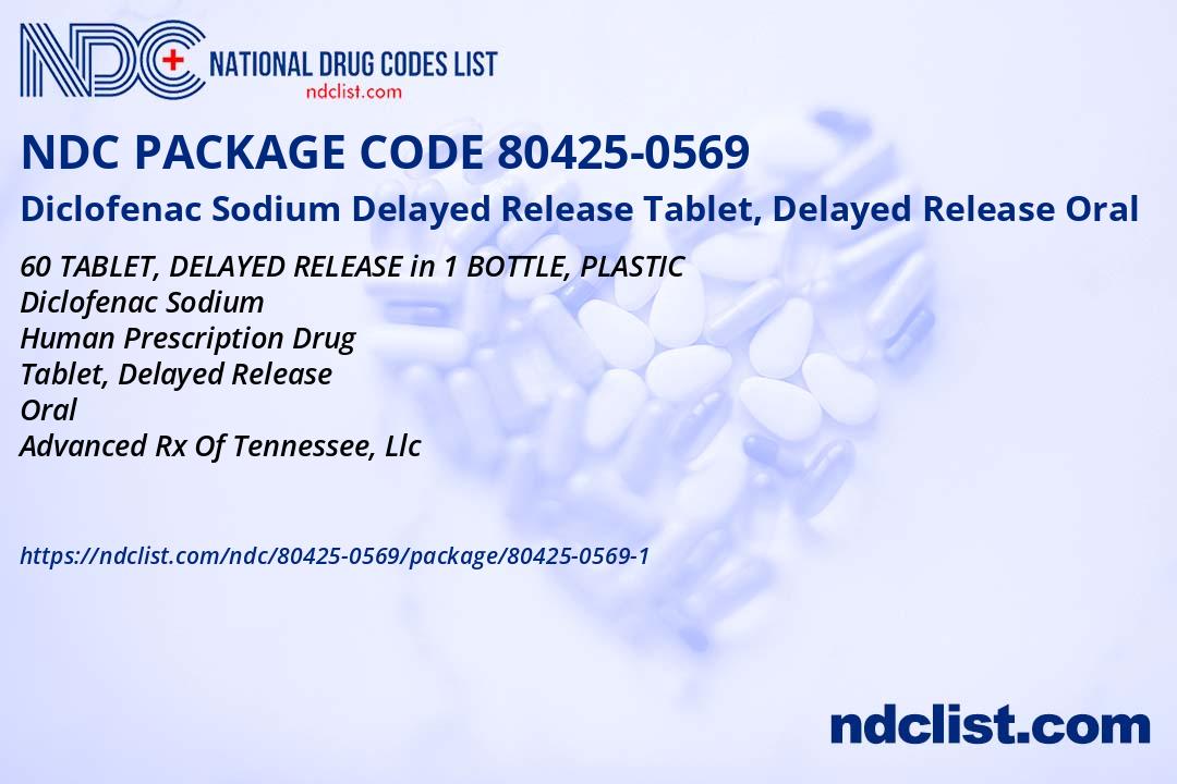 Diclofenac Sodium Tablet, Delayed Release- NDC80425-0569-1