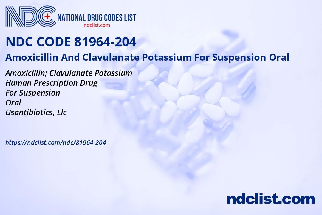 Amoxicillin And Clavulanate Potassium - NDC 81964-204