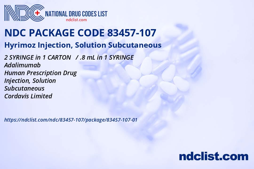 Hyrimoz Injection, Solution- NDC83457-107-01
