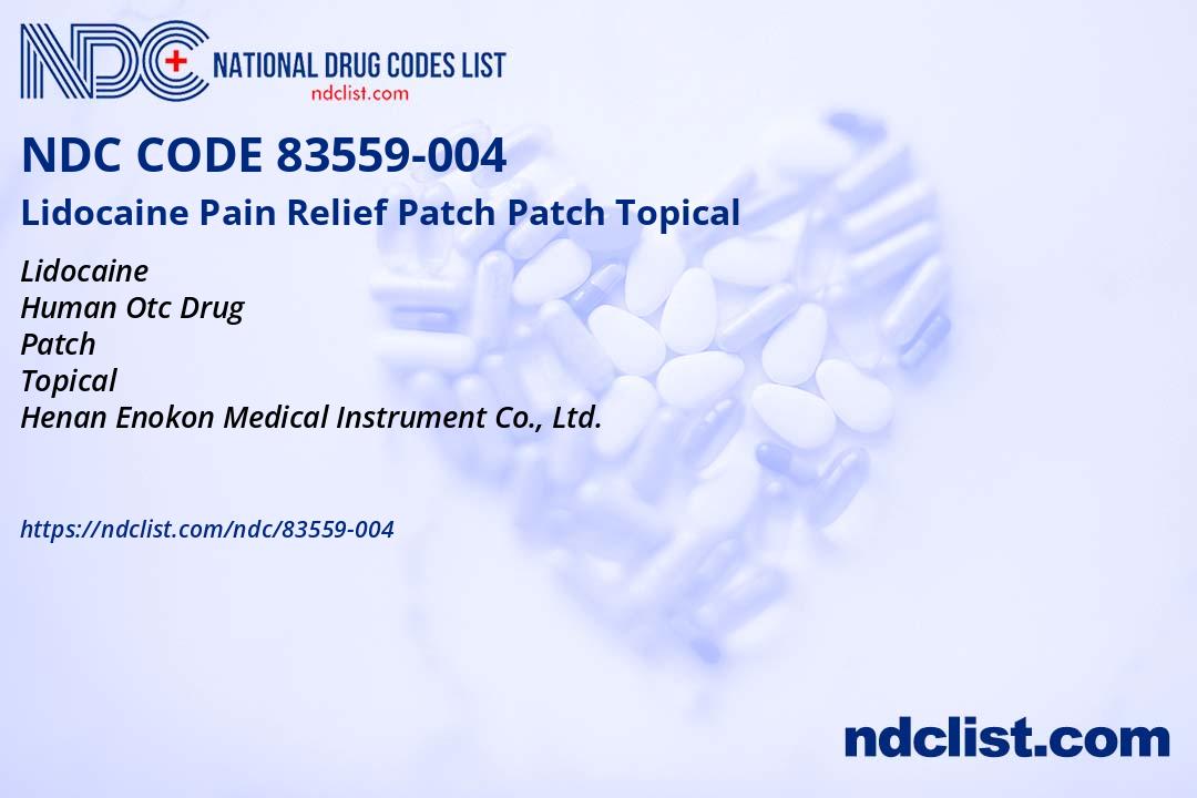 NDC 83559-004 Lidocaine Pain Relief Patch Patch Topical