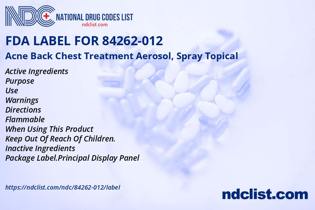 Acne Back Chest Treatment - FDA Label NDC 84262-012
