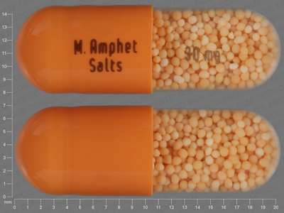 Image of Image of Dextroamphetamine Saccharate, Amphetamine Aspartate, Dextroamphetamine Sulfate, And Amphetamine Sulfate   by Barr Laboratories Inc.