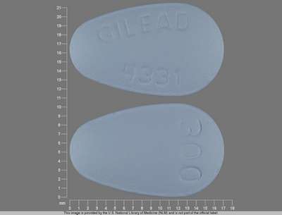 Image of Image of Viread  tablet, coated by Gilead Sciences, Inc.