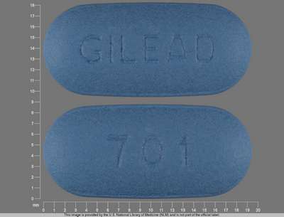Image of Image of Truvada  tablet, film coated by Gilead Sciences, Inc