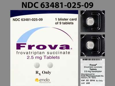 Image of Image of Frova  tablet, film coated by Endo Pharmaceuticals, Inc.