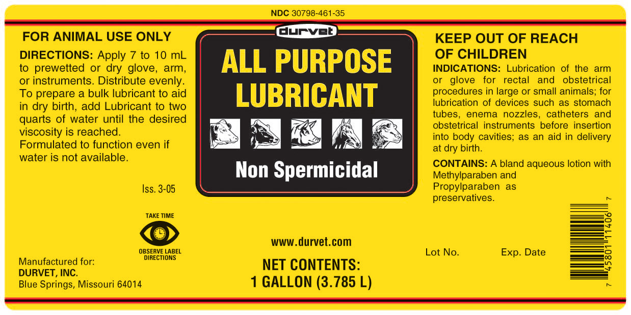 Durvet All Purpose Lubricant Gallon label - OB0380