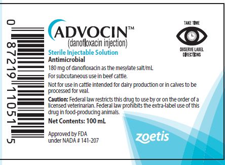 100 mL Bottle Label - advocin 3