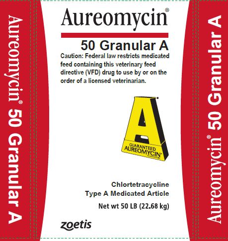 50 Granular A bag label - aureomycin 1