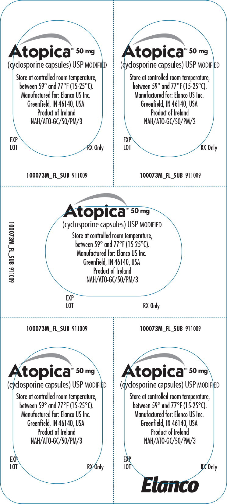 Principal Display Panel - Atopica 50mg Blister Label - ato02 0002 07