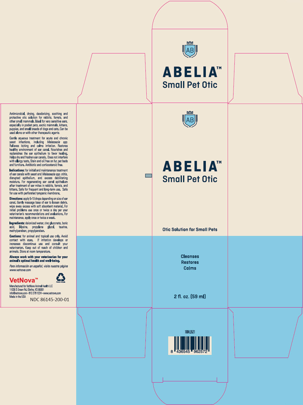 PRINCIPAL DISPLAY PANEL - 59 ml Bottle Box - abelia 01