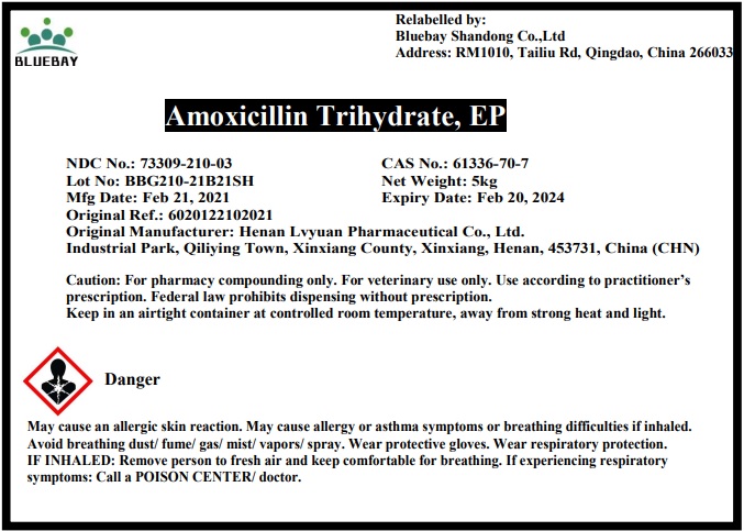 Amoxicillin Trihydrate 5kg BBG210 21B21SH vet