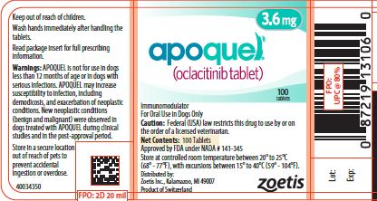 3.6 mg Tablet Bottle Label - apoquel 3