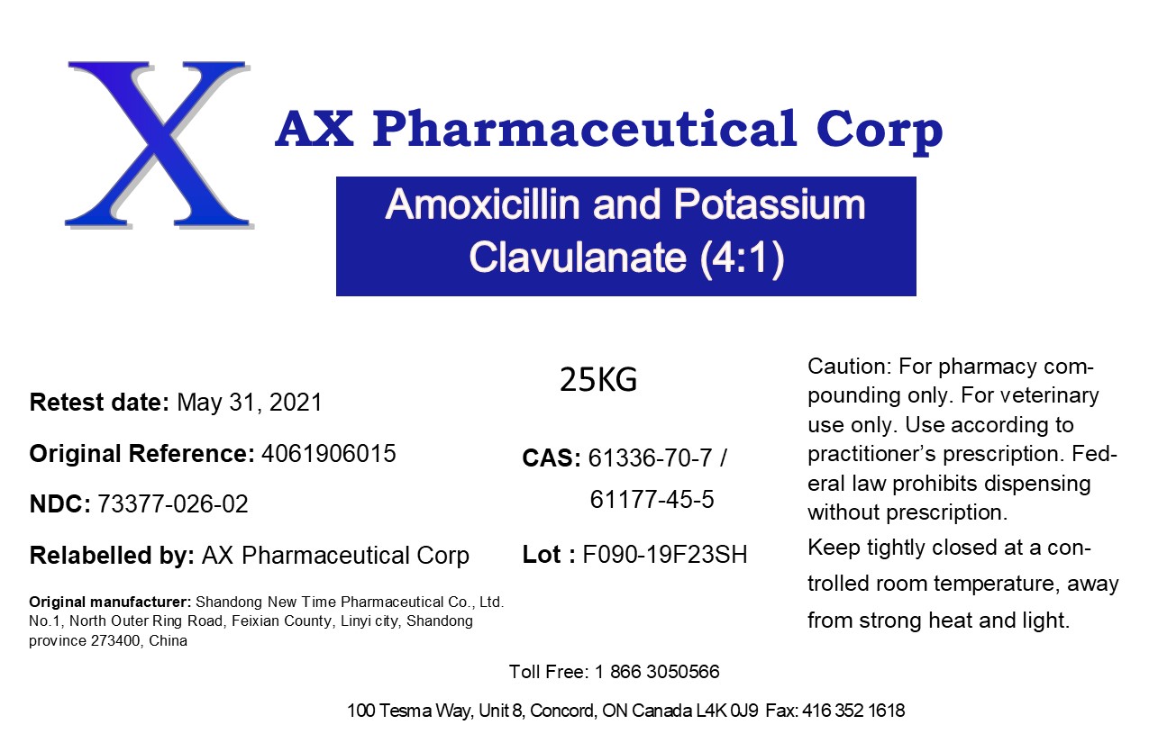 Amoxicillin and Potassium Clavulanate 25KG drum