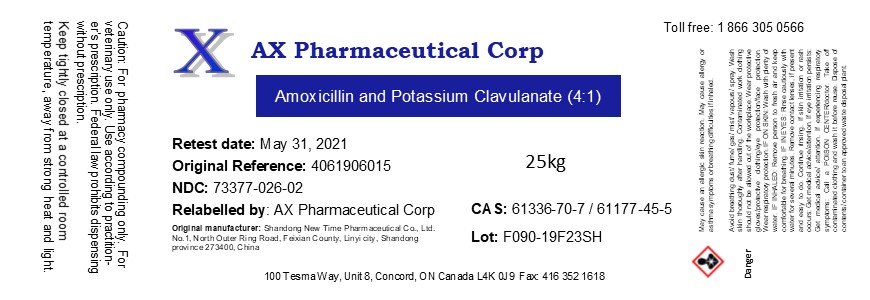 Amoxicillin and Potassium Clavulanate 25KG vet