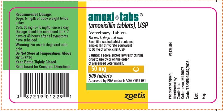 50 mg Tablet Bottle Label - amoxi tabs 1
