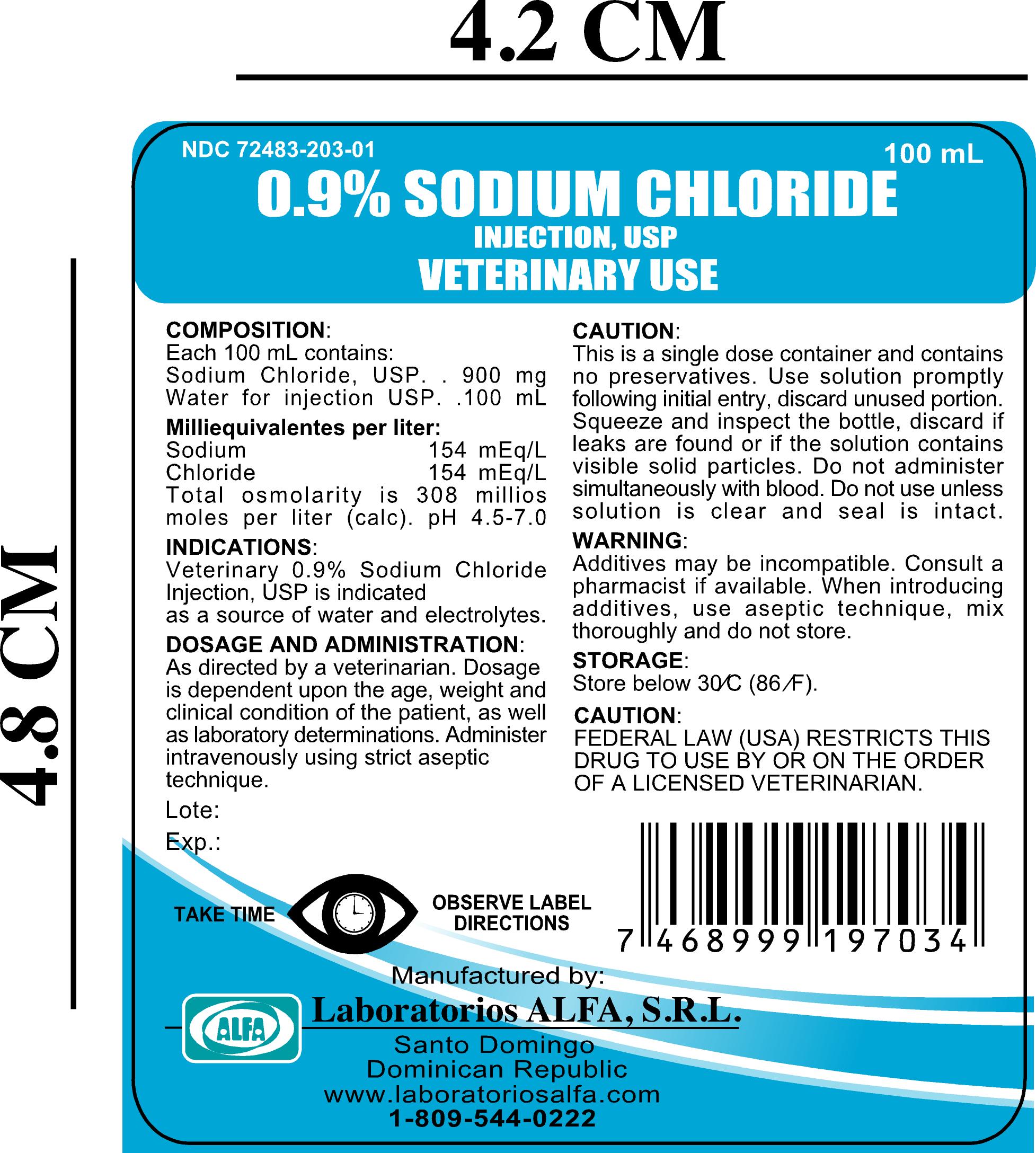 Veterinary 0.9% Sodium Chloride Injection (100mL) description - salina4