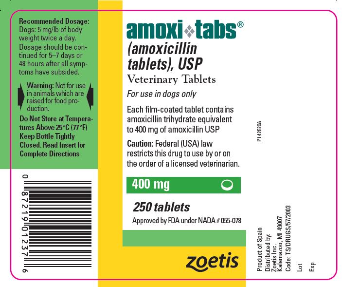 400 mg Tablet Bottle Label - amoxi tabs 3