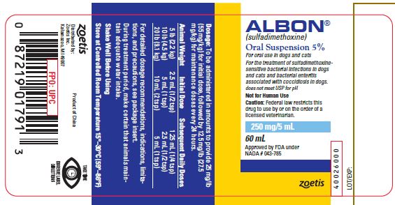 60 mL bottle label - albon oral suspension 2